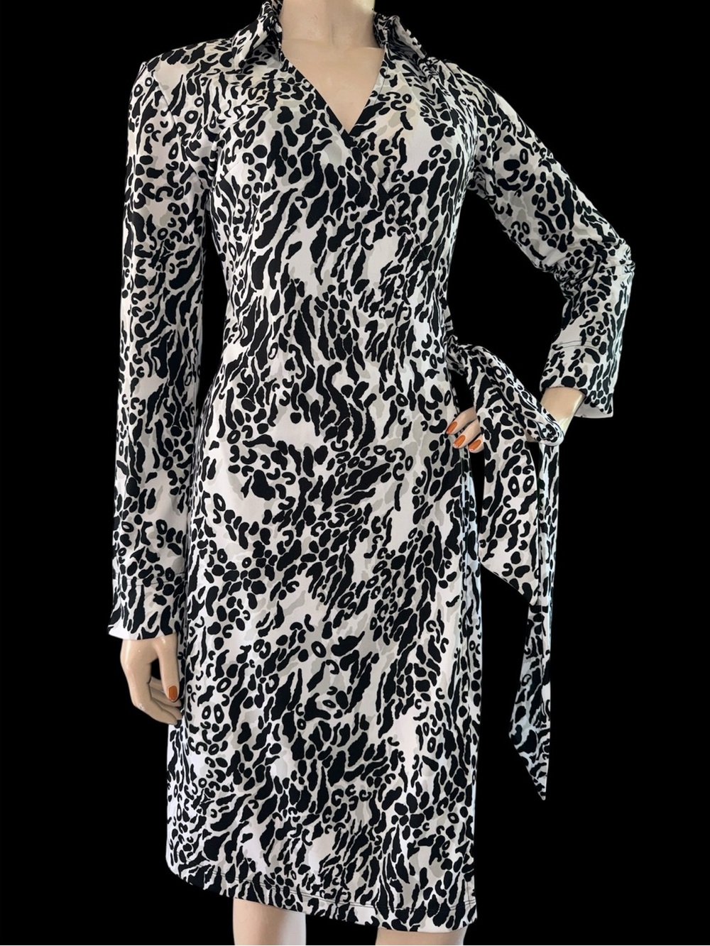 Leopard Print Wrap Dress